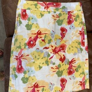 J. Crew Colorful Floral Mini Skirt